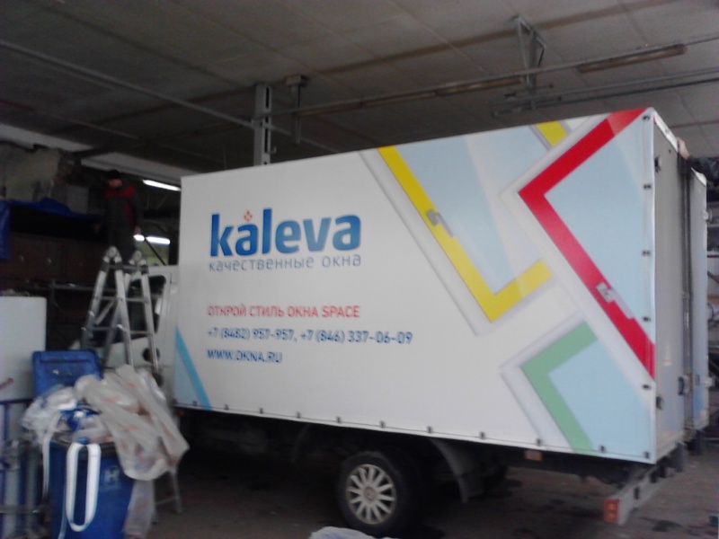 Тент с рекламой на Газель - Два борта и Крыша.